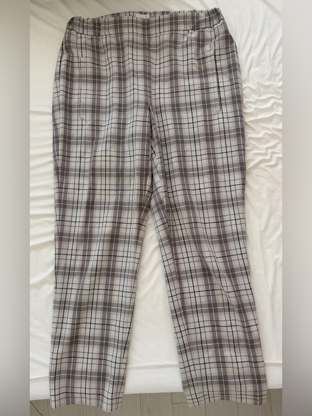 Wilfred Plaid Women’s Dress Pant | Size 4 | Grey-purple checkered